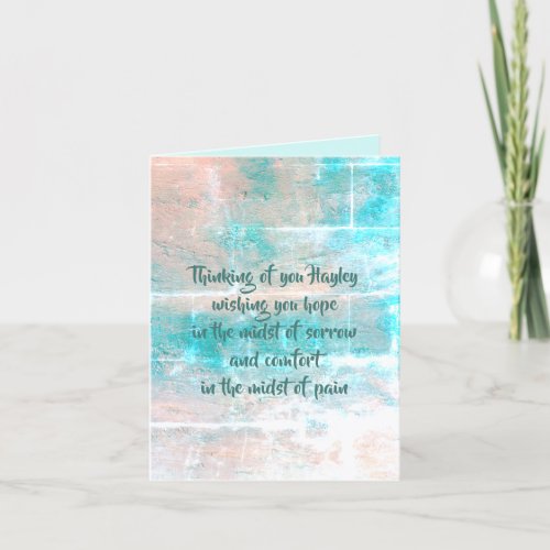 sympathy card for Hayley by dalDesignNZ