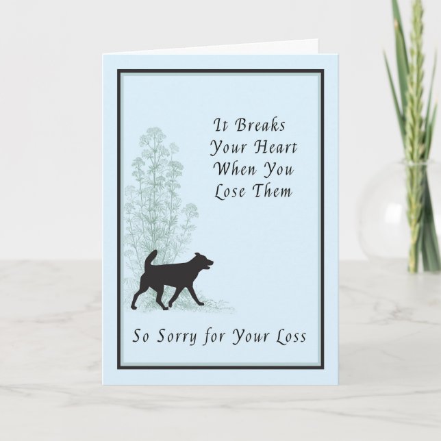 Sympathy Card for Large Dog (Front)