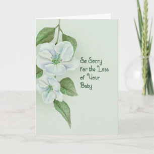 Sympathy Card for Loss of Baby Green Floral