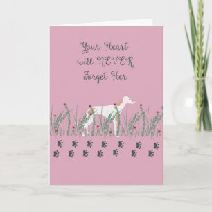 Sympathy Card for Loss of Female Greyhound