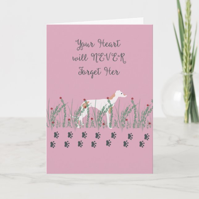 Sympathy Card for Loss of Female Greyhound (Front)