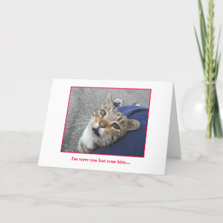 Sympathy Card for loss of Kitty