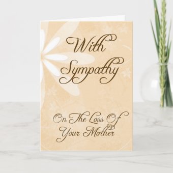 Sympathy Card for Loss of Mother | Zazzle