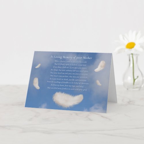 Sympathy Card for Loss of Mother Mom Spiritual 