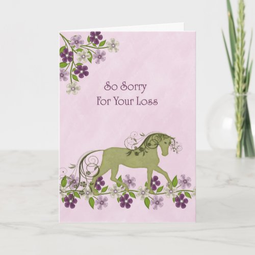 Sympathy Card for Loss of Pet Horse