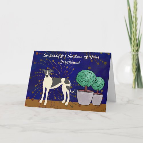 Sympathy Card for Pet Greyhound