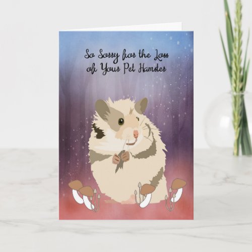 Sympathy Card for Pet Hamster