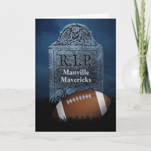 Sympathy Card for Your Football Teams Loss