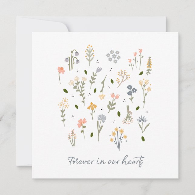 Sympathy Card Forever in Our Hearts Grief and Loss (Front)