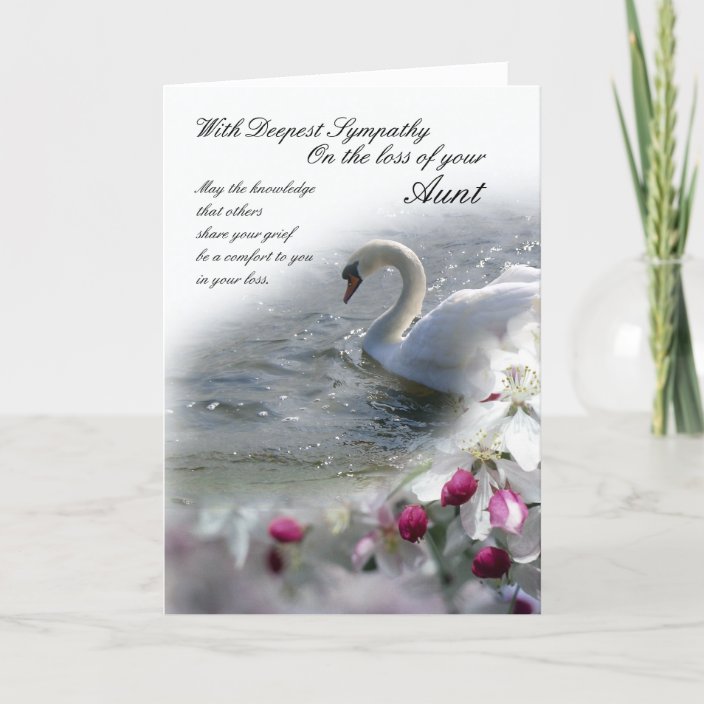 Sympathy card loss of Aunt