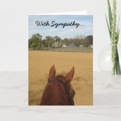 Sympathy Card __ Loss of Horse