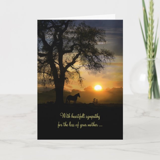 Sympathy Card Loss of Mother, Condolences for Mom (Front)