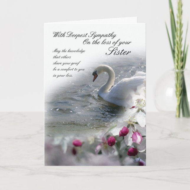 Sympathy card loss of Sister (Front)