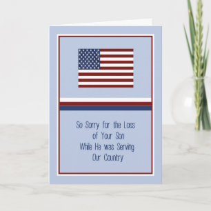 Sympathy Card Loss of Son While in Service USA