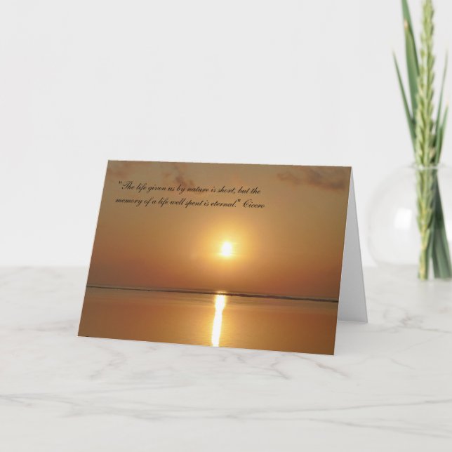 Sympathy Card - Memory is eternal (Front)
