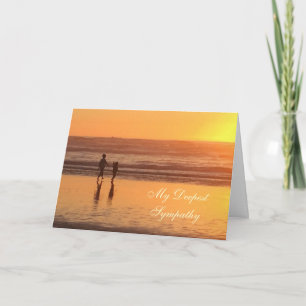 Sympathy card: Ocean beach sunset Card