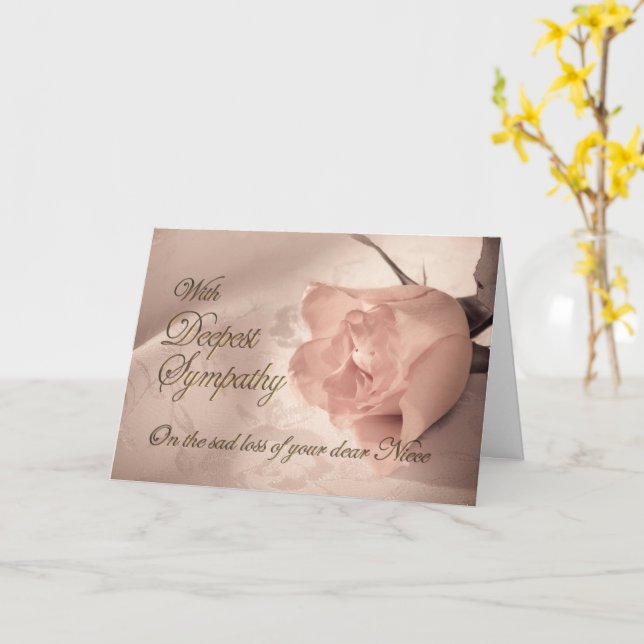 On The Loss Of Your Wife Roses Design Sympathy Condolence - View #5