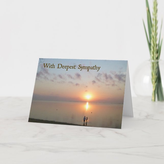 Sympathy Card - On the beach (Front)