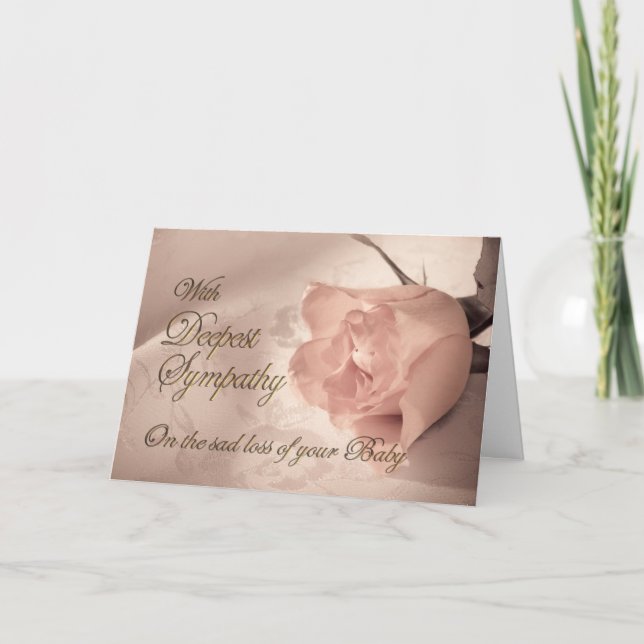 Sympathy card on the death of a baby (Front)