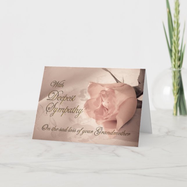 Sympathy card on the death of a grandmother (Front)