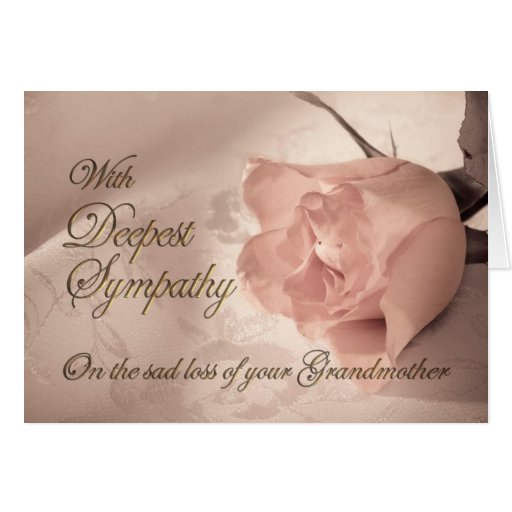 sympathy card on the death of a grandmother