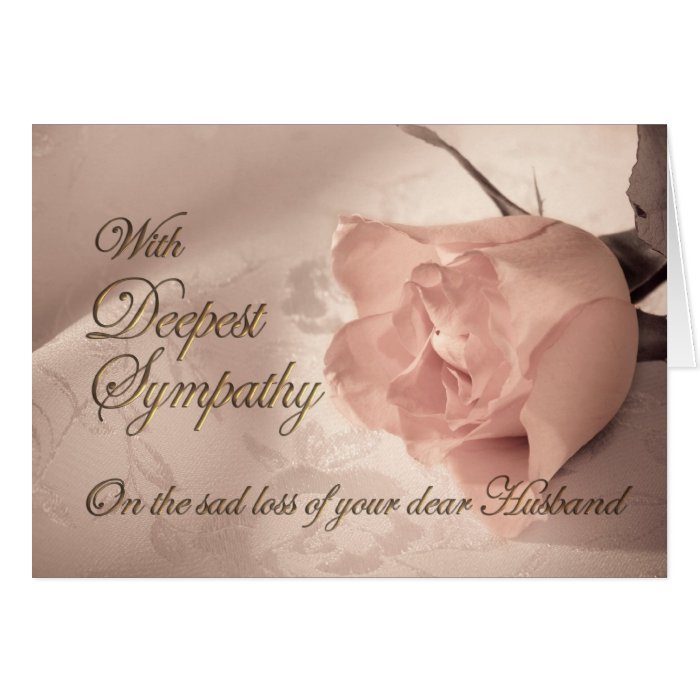 Sympathy card on the death of husband