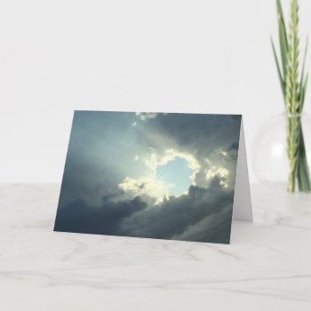 Sympathy Card  Photo  Dark Sky With Beam Shining Card by PlaxtonDesigns at Zazzle