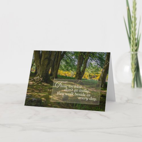 Sympathy Card  Serene Forest Glade Greeting Card