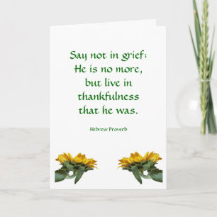 Sympathy Card Sunflowers