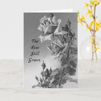 Sympathy Card The Rose Still Grows Beyond the Wall