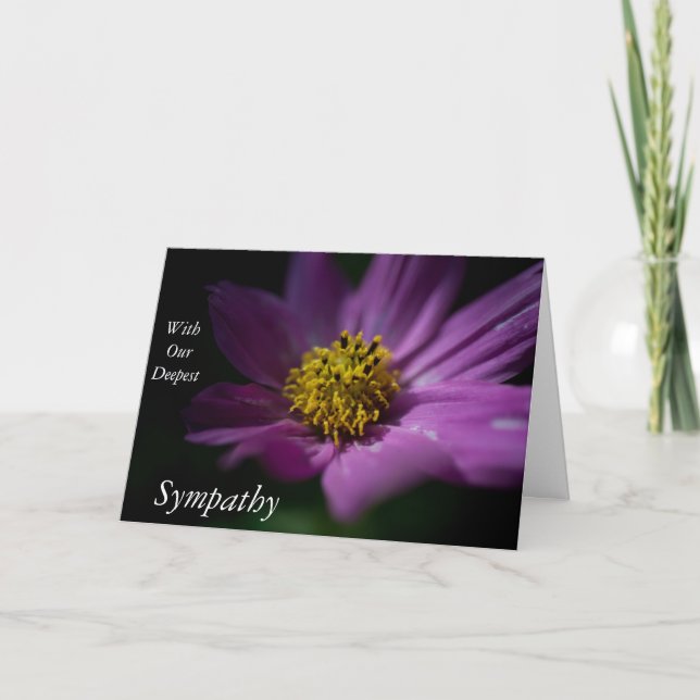 Sympathy Card with a Purple Flower (Front)