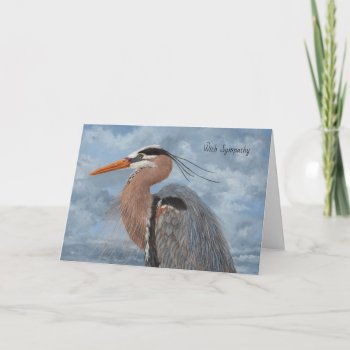 Sympathy Card With Great Blue Heron by vickisawyer at Zazzle
