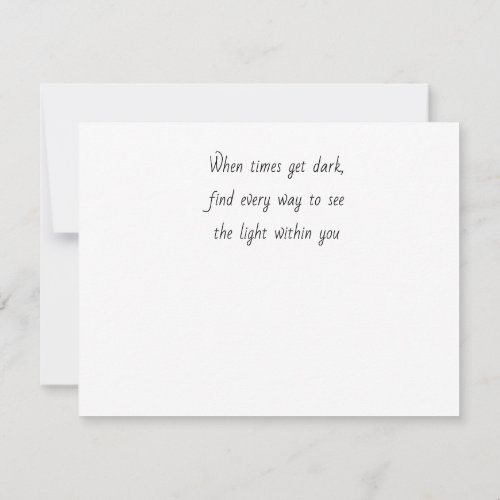 Sympathy card with heartfelt message