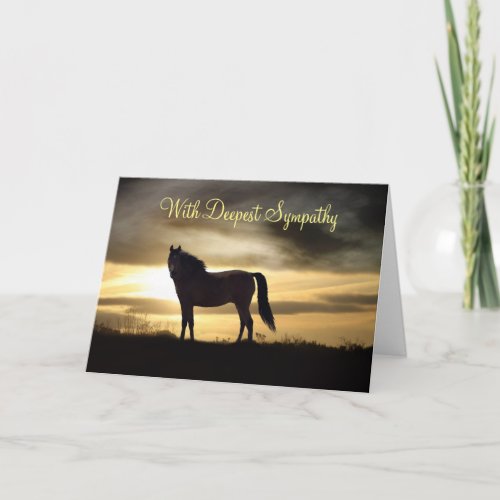 Sympathy Card with Horse and Sunrise Deepest