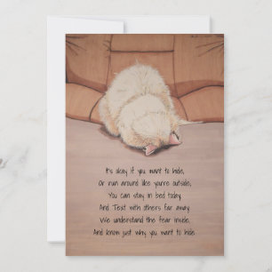 Sympathy card with poem: I'll Be There for You