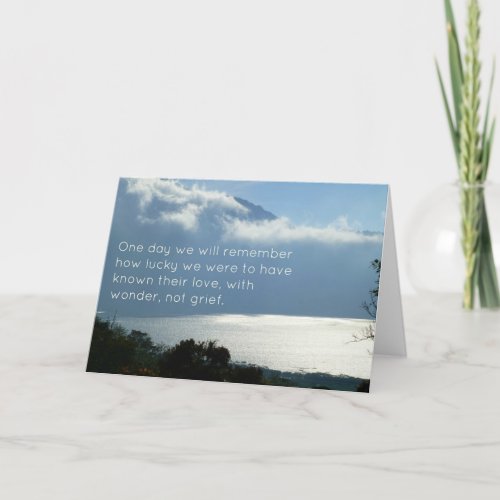 Sympathy Card with Quote Wonder Not Grief