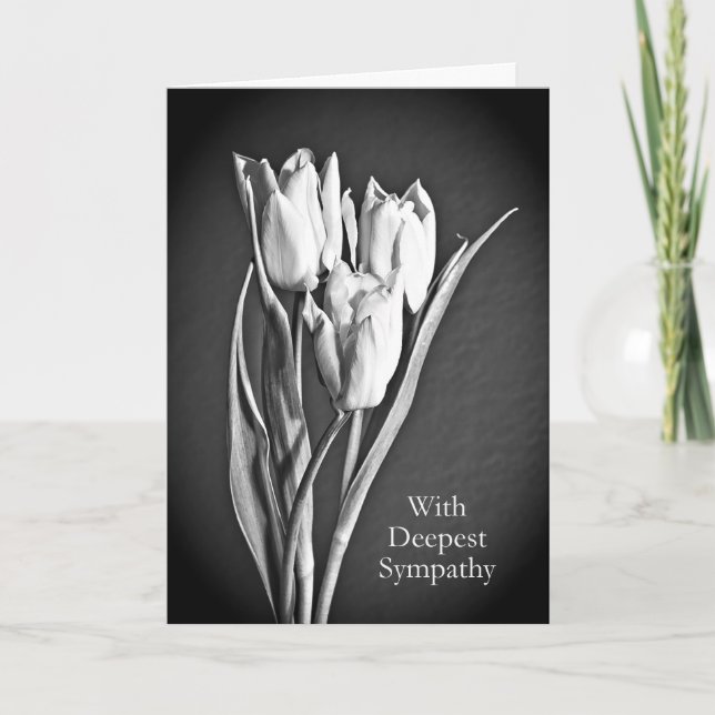 Sympathy card with tulips (Front)