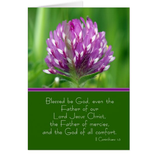 Sympathy Card With Wild Red Clover