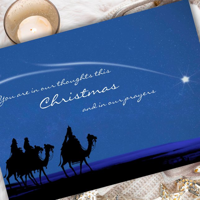 Sympathy Cards Christmas | Bright Star (In Our Thoughts at Christmas Sympathy Remembrance Thinking of You Card)
