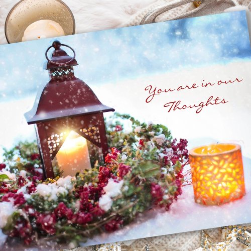 Sympathy Cards Christmas  Candle  Wreath