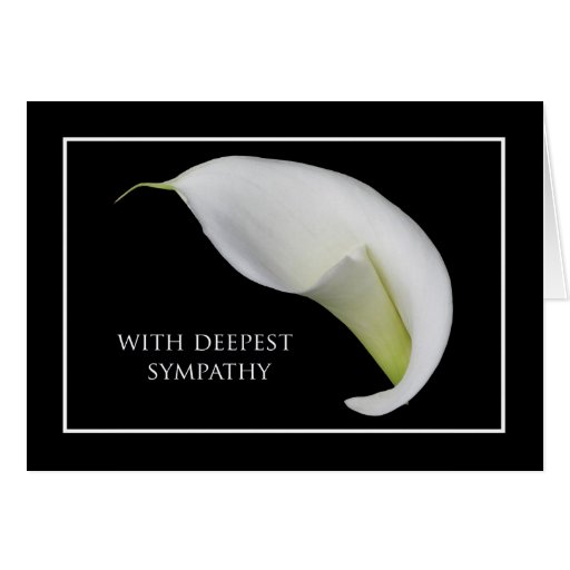 Sympathy Cards Death -- With Deepest Sympathy | Zazzle