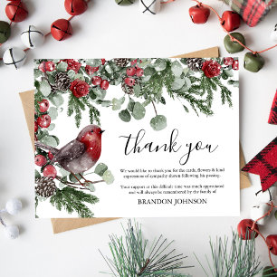 Sympathy Christmas Funeral Thank You