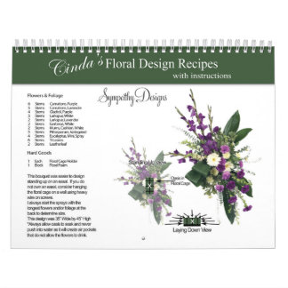 Sympathy Cinda's Floral Design Recipes Calendar