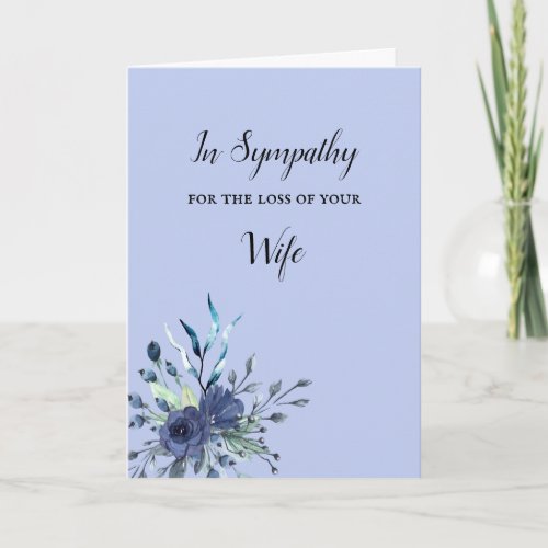 Sympathy Condolences Wife Husband or Any Person Card