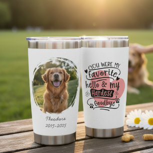 Sympathy Dog Mom Pet Loss Memorial Insulated Tumbler