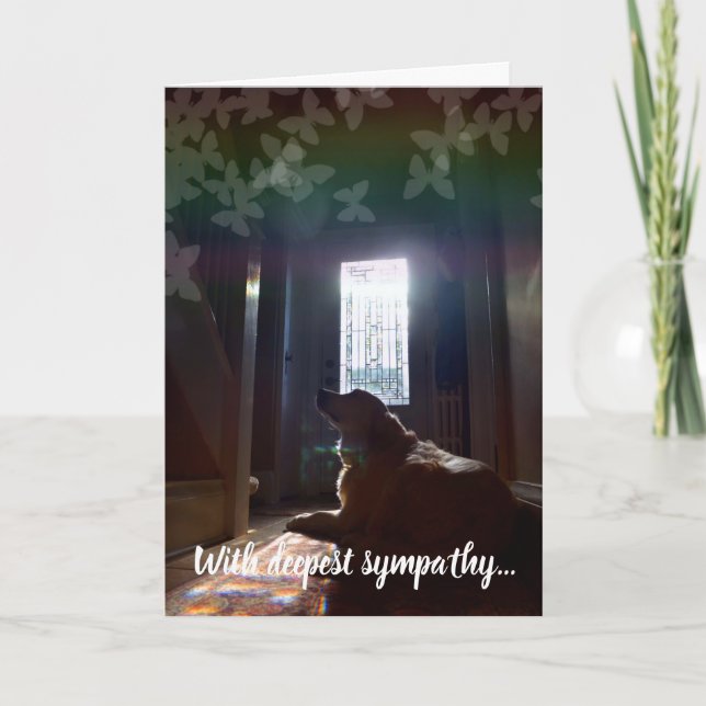 Sympathy, dog, pet loss, rainbow bridge card (Front)