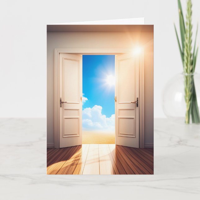 Sympathy Door with Sunshine  Card (Front)
