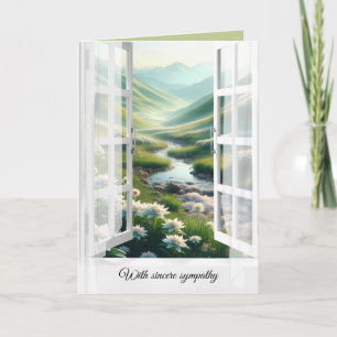 Sympathy Edelweiss Swiss Alps Window Card