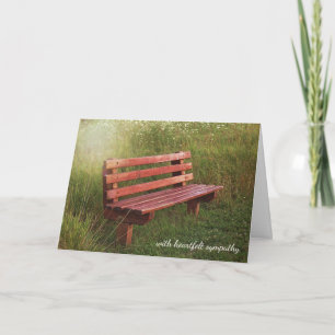 Sympathy Empty Bench In Sunshine Card