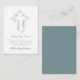 Sympathy Eucalyptus Funeral Thank You Note